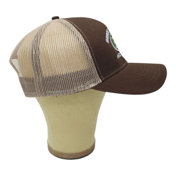 Brock Gutters Mesh Snapback Cap Trucker Baseball Embroidered Logo Brown Hat - Picture 10 of 14